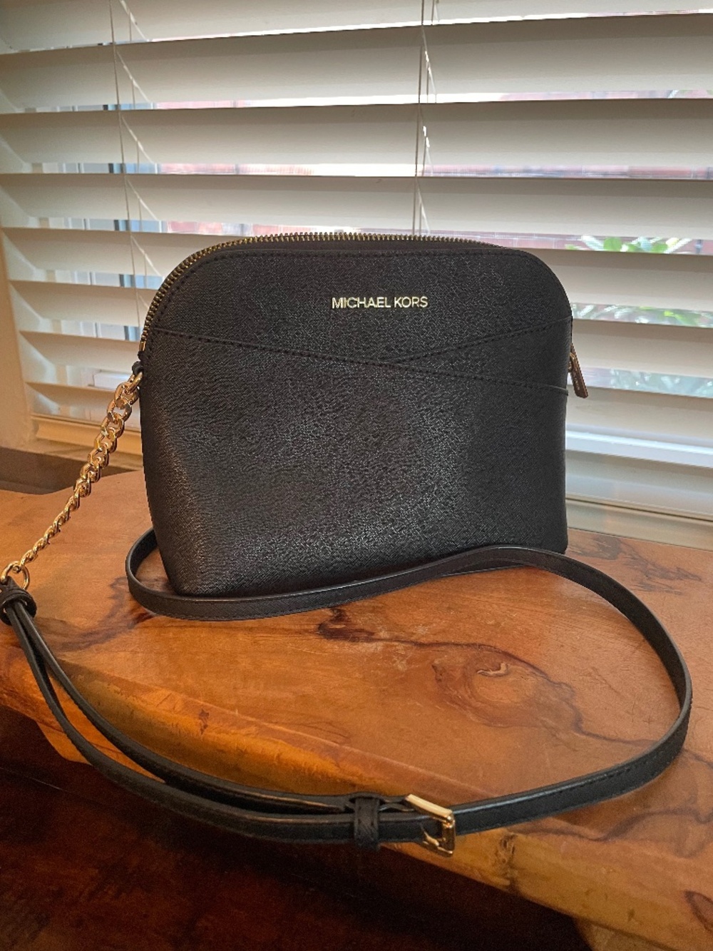 Michael Kors Jet Set Travel Medium Leather X Cross Dome Crossbody Handbag